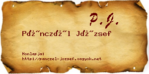 Pánczél József névjegykártya